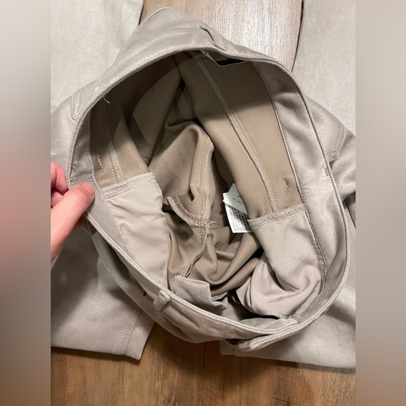 Grey slim faux suede slit high rise flare pants - Picture 5 of 12